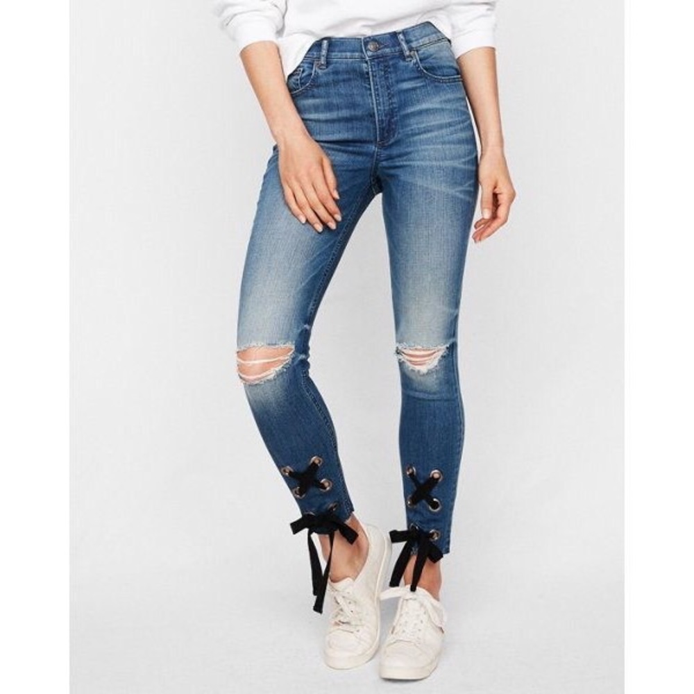 EXPRESS💥Super High Waisted Lace-Up Stretch Ankle